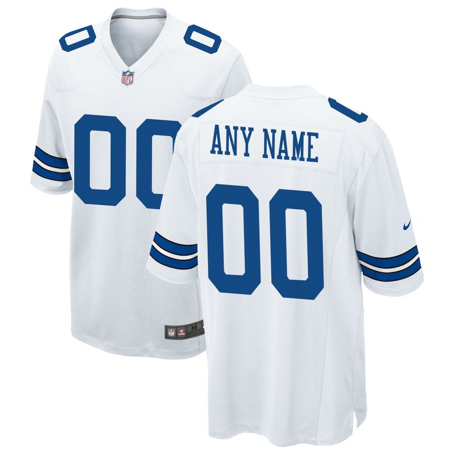 Men Dallas Cowboys Nike White Custom Game NFL Jersey